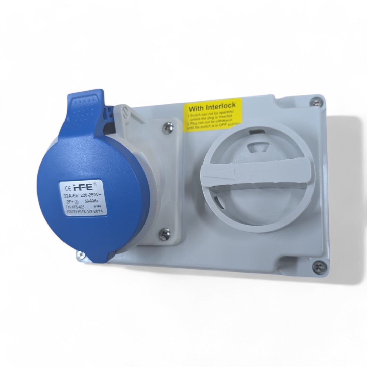 Interlock Switched Sockets 3 Phase & Single Phase Wall Mounted 230v-415v