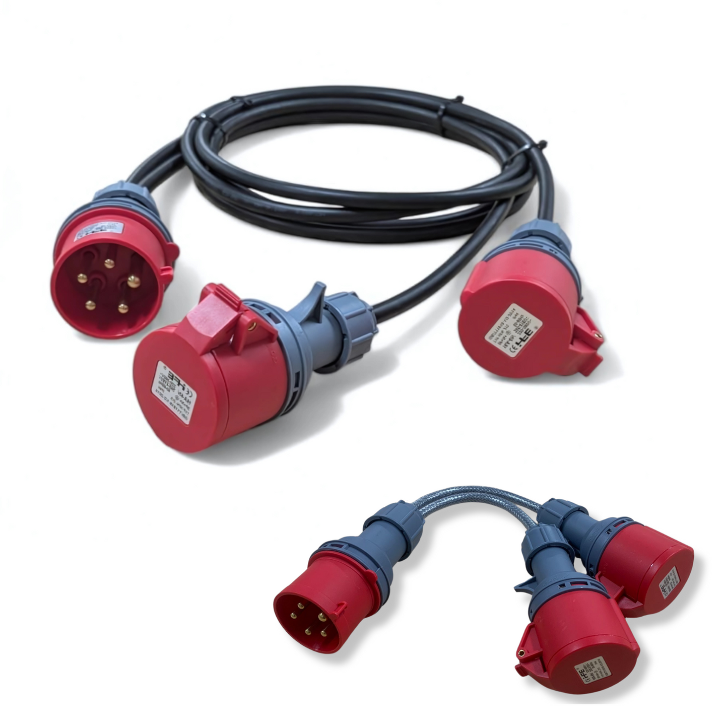 32A Splitter TO 2x 16A Sockets IP44 3 Phase