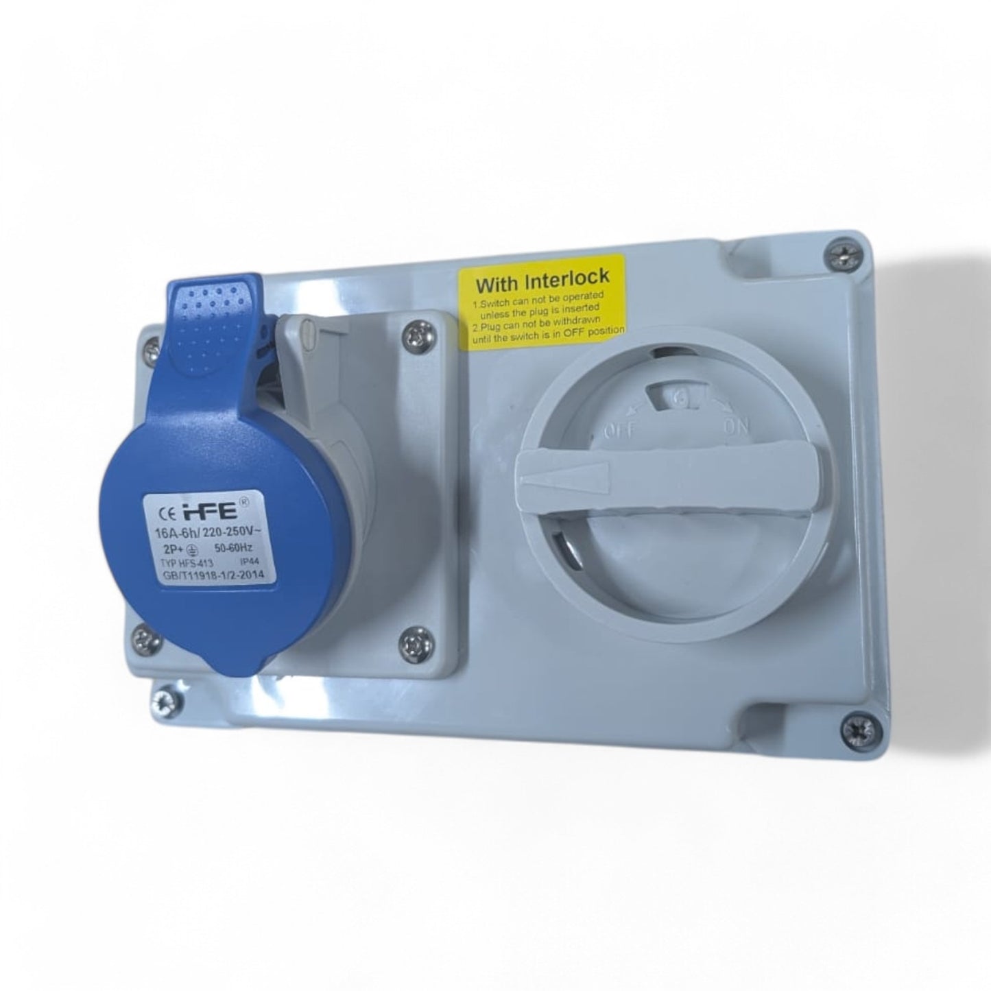 Interlock Switched Sockets 3 Phase & Single Phase Wall Mounted 230v-415v