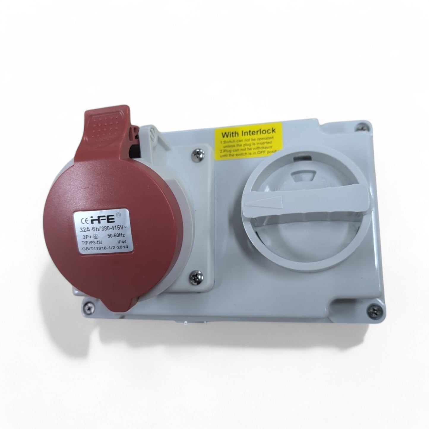 Interlock Switched Sockets 3 Phase & Single Phase Wall Mounted 230v-415v