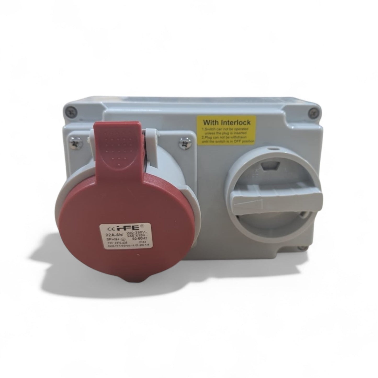 Interlock Switched Sockets 3 Phase & Single Phase Wall Mounted 230v-415v