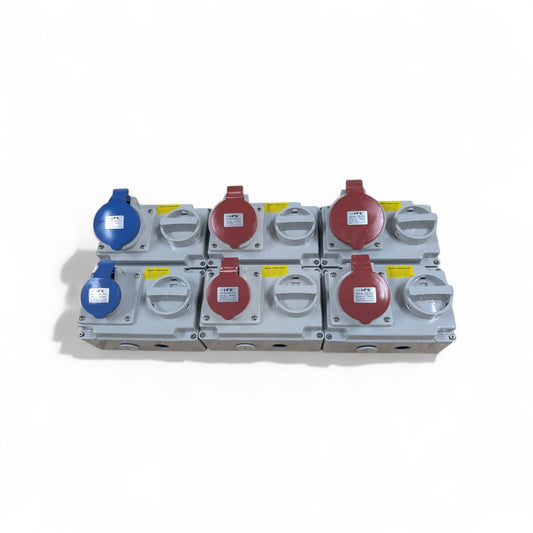 Interlock Switched Sockets 3 Phase & Single Phase Wall Mounted 230v-415v